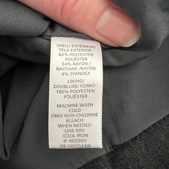 EUC - Loft Pencil Skirt - Charcoal Grey - Size 8 - Picture 2 of 2